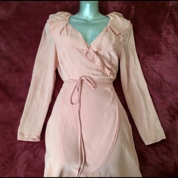 Reformation Sexy Chic Soft Pink Wrap-Dress - Picture 6 of 8